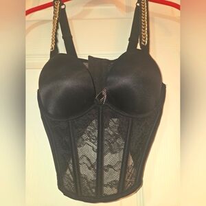Victorias SECRET bombshell Lace Shine Strap Bustier